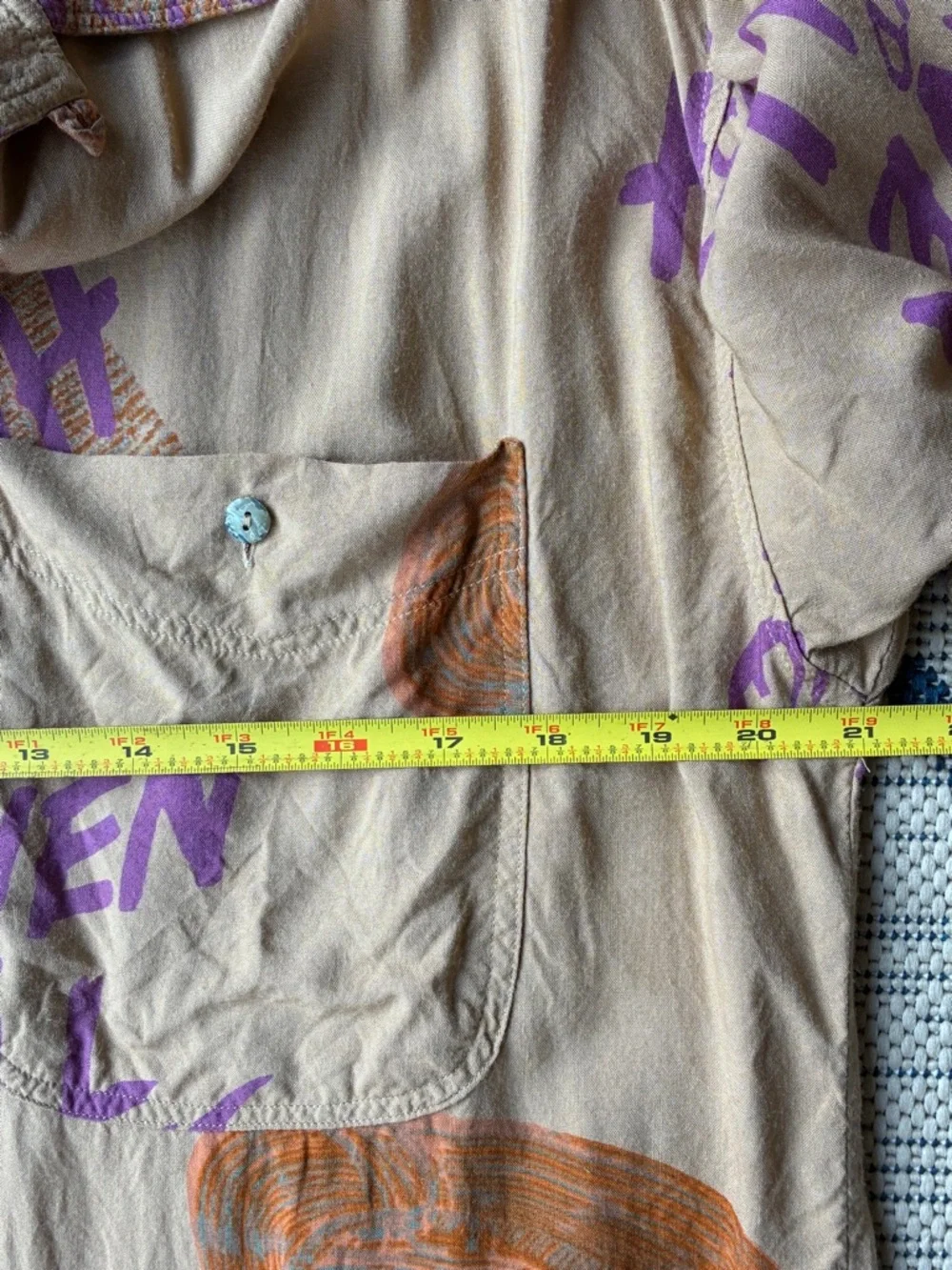 Heaven and Hell(!) Relaxed Fit Short Sleeve Graphic Button Front